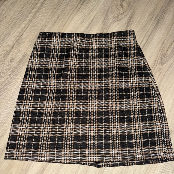 Ardene Dresses & Skirts - Ardene Black and Tan Plaid Mini Skirt
